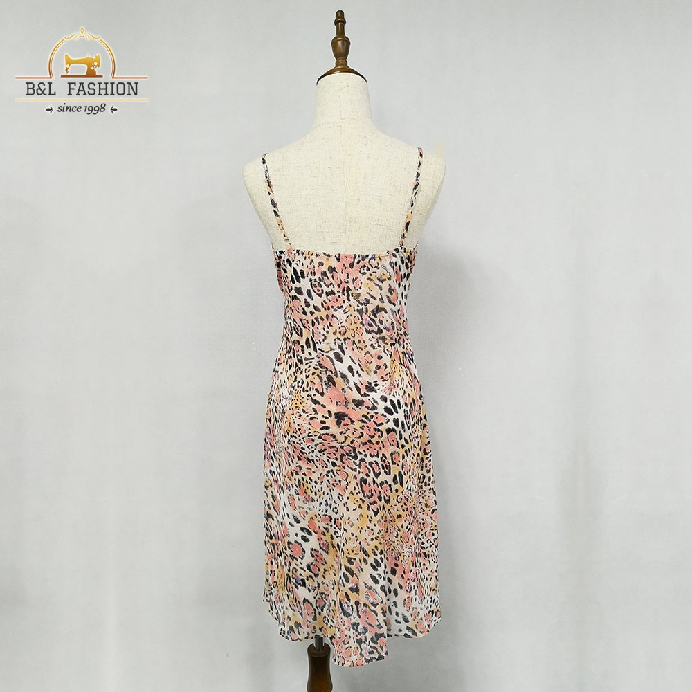 Classic Summer Women Casual Leopard Print Dress Women Hot Sale Women Leopard Print Dress - Image 2