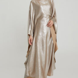 Luxury Champagne Shimmer Caftan Dress Oversized Flowy Kaftan
