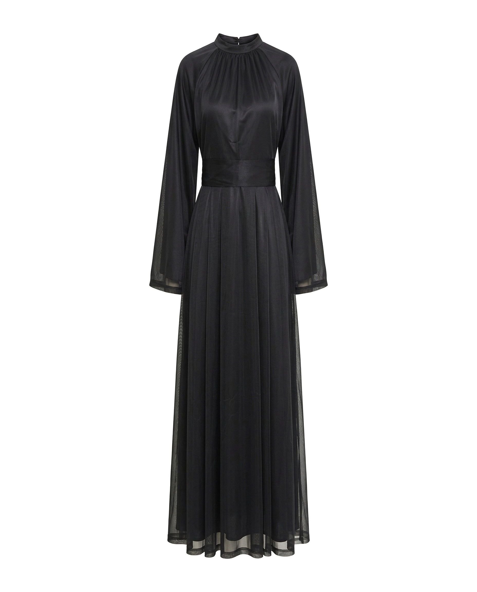 Luxury Champagne Satin Maxi Dress for Wedding Guest Abaya Muslim Clothes - Image 5