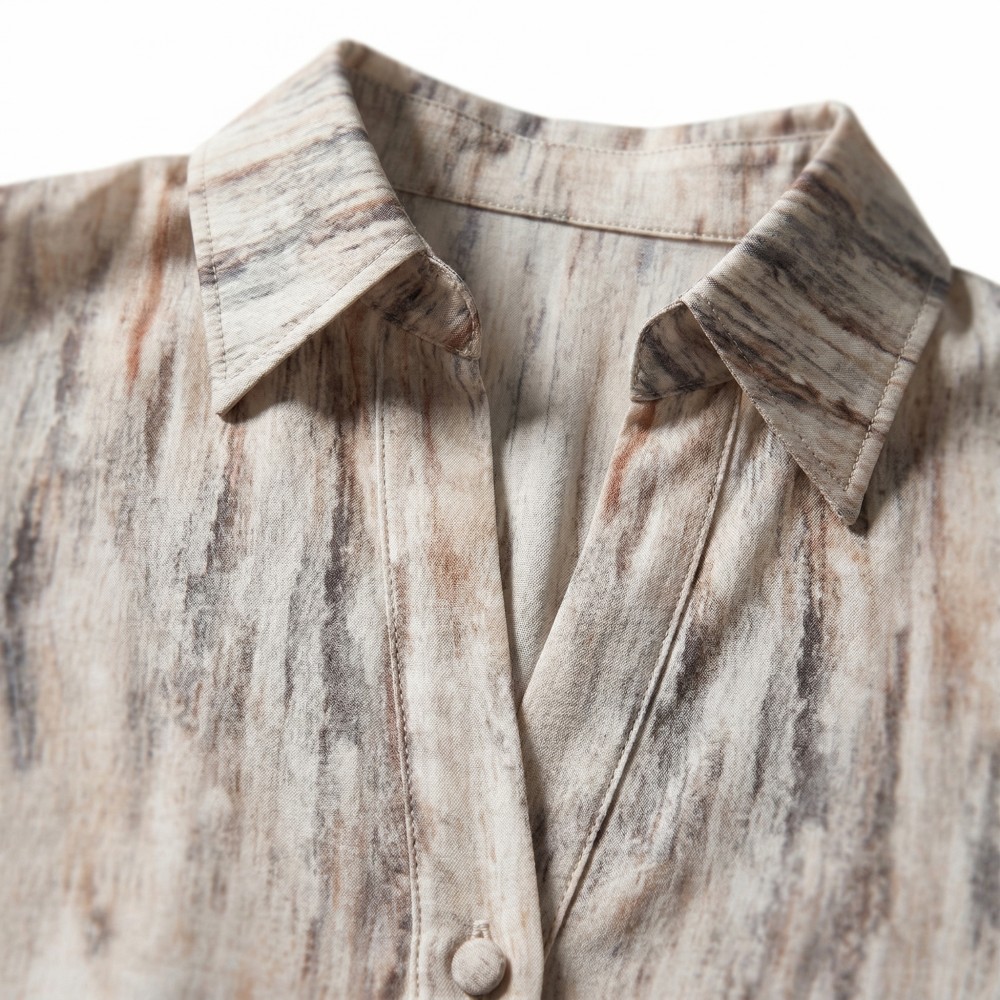 Elegant Waist-Cinched Shirt-Collar Dress - Image 5