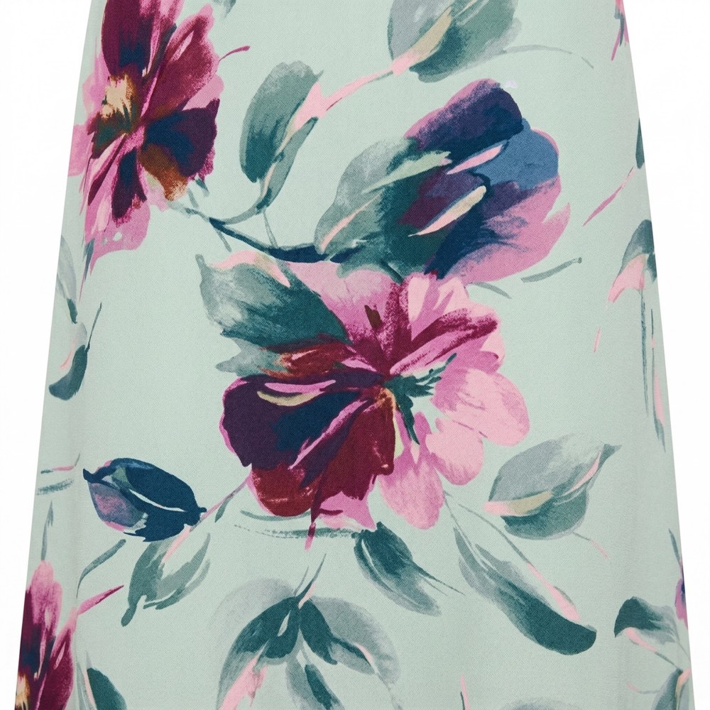 Factory OEM Custom Mint Floral Ruched Bust Cami Maxi Dress - Image 5